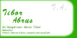 tibor abrus business card